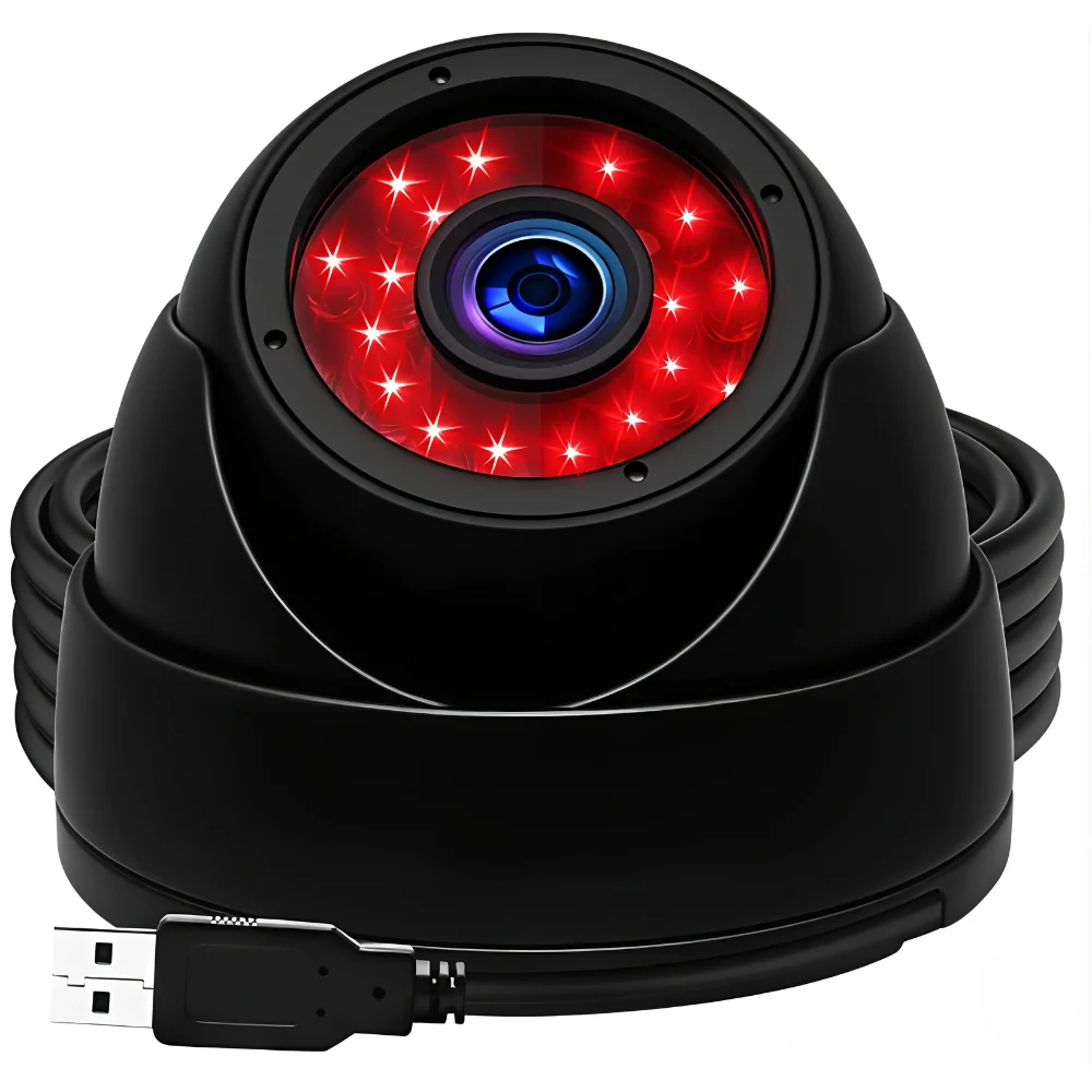 

720P 1MP Infrared USB Dome Webcam Waterproof Day Night Vision CCTV Camera With Microphone Indoor Outdoor Home Surveillance Baby