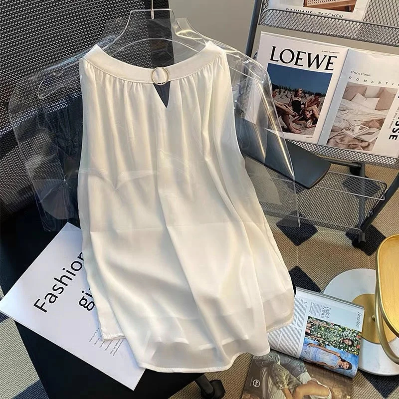 

Новинка лета: Женский шифоновый топ без бретелек с открытыми плечами, корейская версия, модная облегающая майка для ношения под одеждой