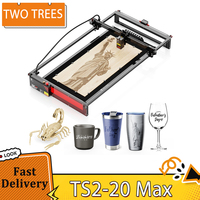 TWO TREES TS2-20 Max 20W Laser Engraver Cutter, 6000mm/min Speed, 0.01mm Precision, APP Control, Working Range 450x900mm