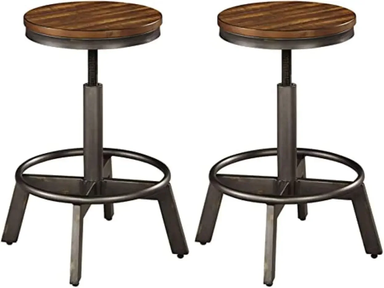 Urban Counter Altura Dining Table Set, 2 Bar Stools, cinza