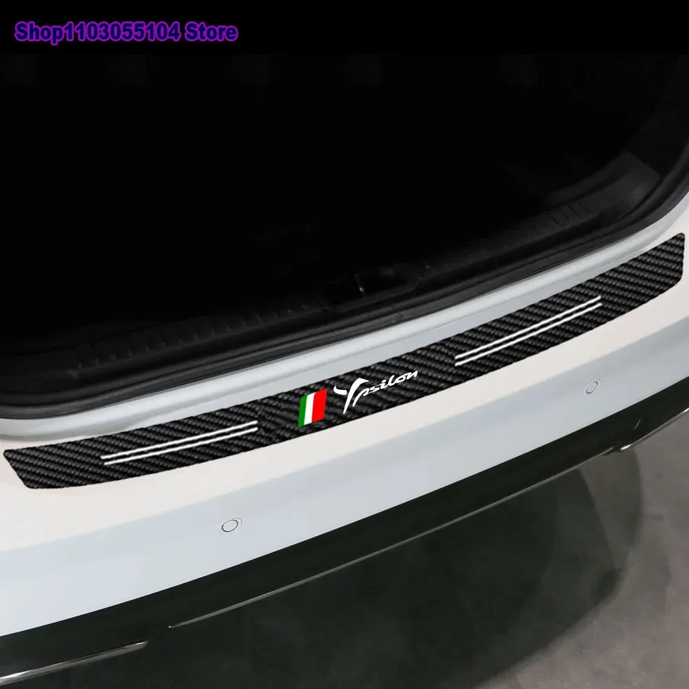 

Наклейка на задний бампер из углеродного волокна для Lancia Ypsilon Musa Voyager Thema Delta, автомобильные аксессуары