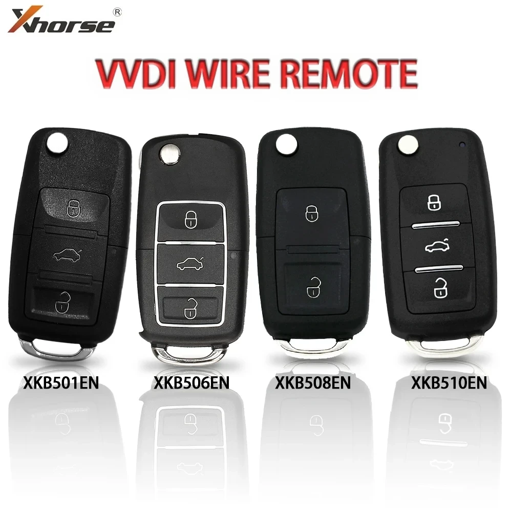 2PCS /Lot Xhorse XKB501EN XKB506EN XKB508EN XKB510EN Wire Remotes For VW Volkswagen B5 Style VVDI2 VVDI MINI Key Tool