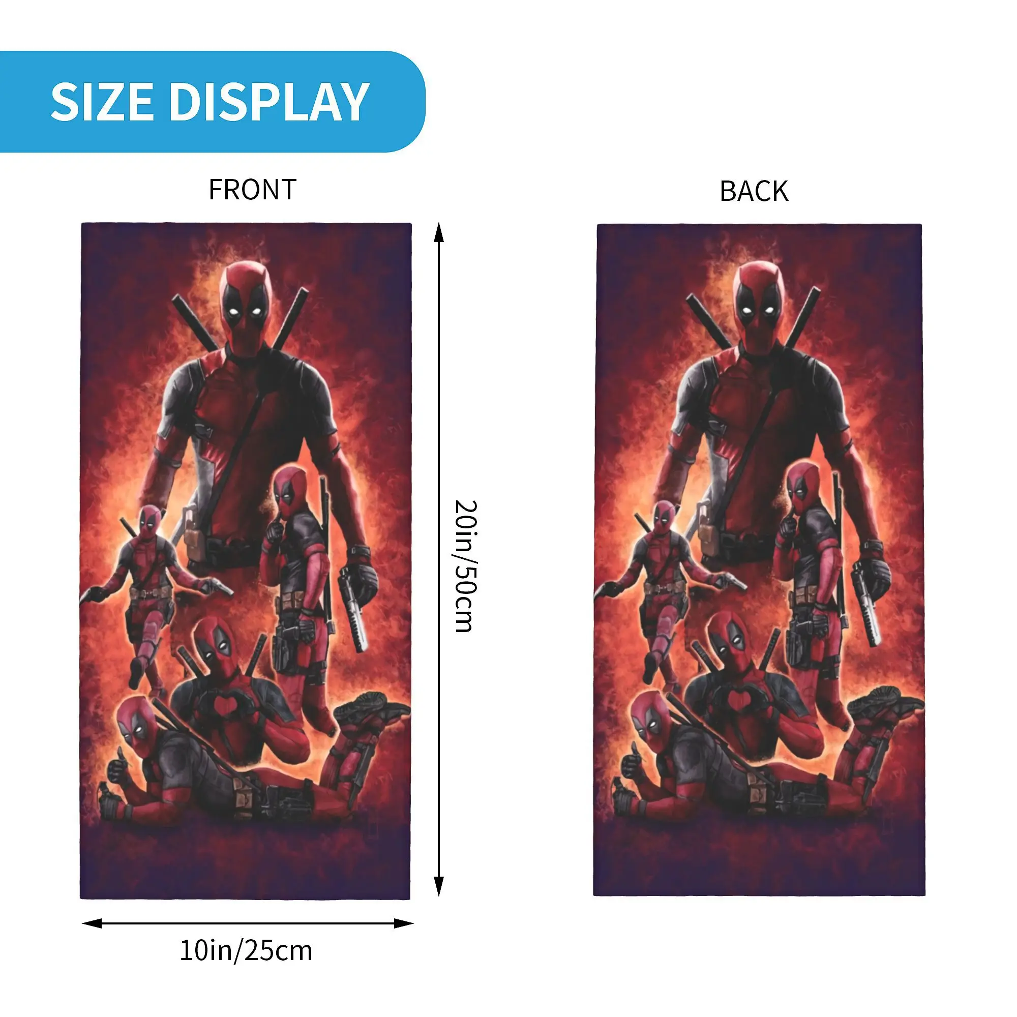 Custom Deadpool Hero Neck Gaiter Women Men UV Face Shield Winter  Bandana Scarf for Ski