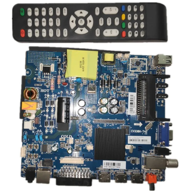 

Free shipping! CV338H-T42 for smart WiFi TV TV motherboard 45--70v 600ma Matching remote control