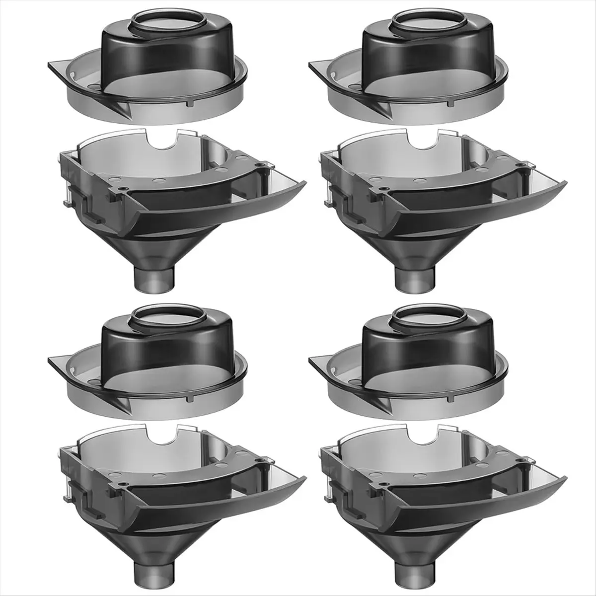 4Sets Replacement Funnel and Funnel Cover for Replacement Parts Funnel and Cover Baby Formula Dispenser