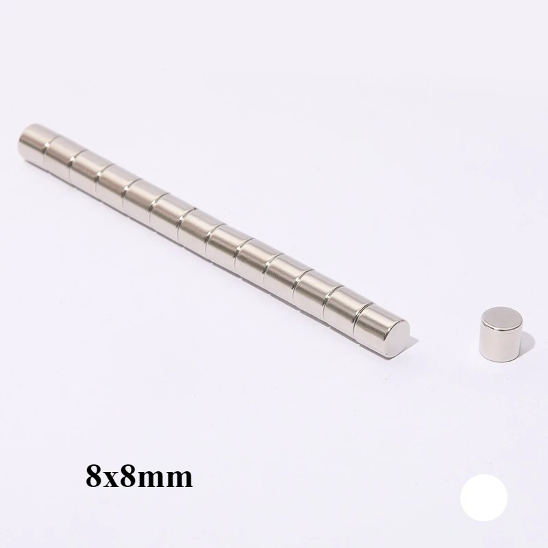 8x8mmRound magnets can be flexibly used for refrigerator attachment, office document fixing and DIY crafts 8x8mm