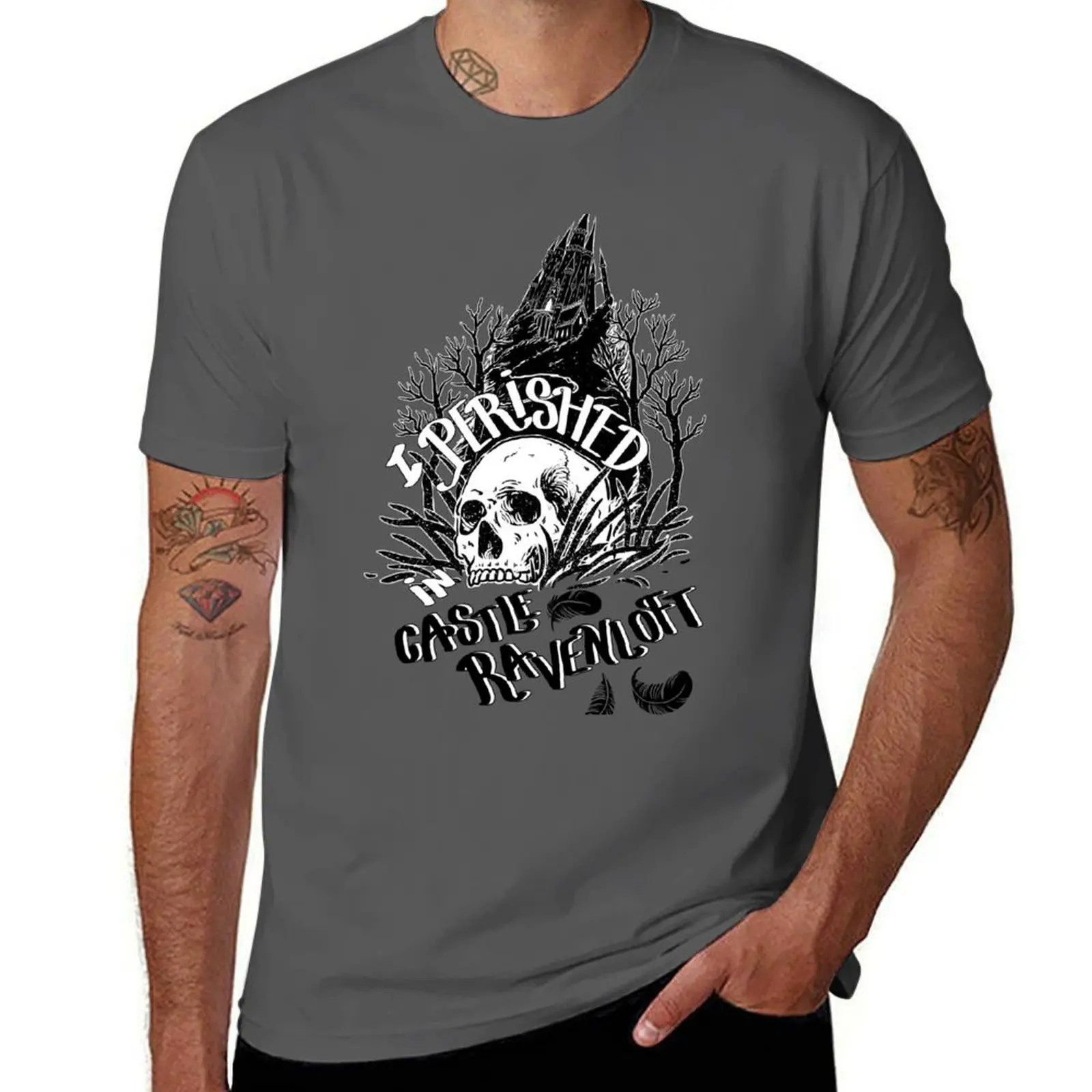 تي شيرت I Perished in Castle Ravenloft تي شيرت رجالي جرافيك تي شيرت رجالي تي شيرت عالي الجودة ماركة فاخرة تي شيرت #1