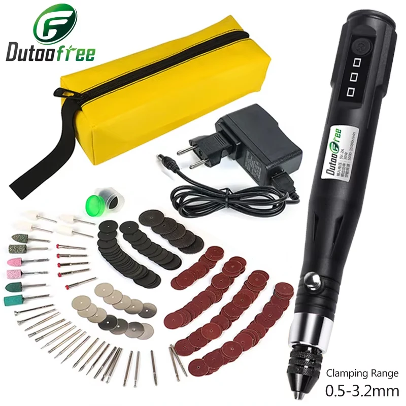 

Electric Drill Grinder Engraver Pen Grinder With Universal Clamp Head Clamping Range 0.5-3.2mm Mini Drill Electric Rotary Tool