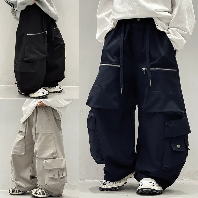 Baoduo Children's Clothing Boys' Pants Spring and Autumn 2025 New Children's Autumn Work Pants Boys' Long Pants