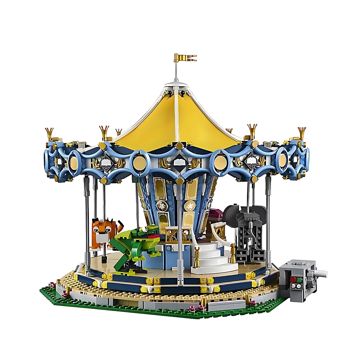 In Stock 2670 Pcs Street View Model Set Carousel Building Block Bricks Toys Girls Boys Birthday Halloween Christmas Gift