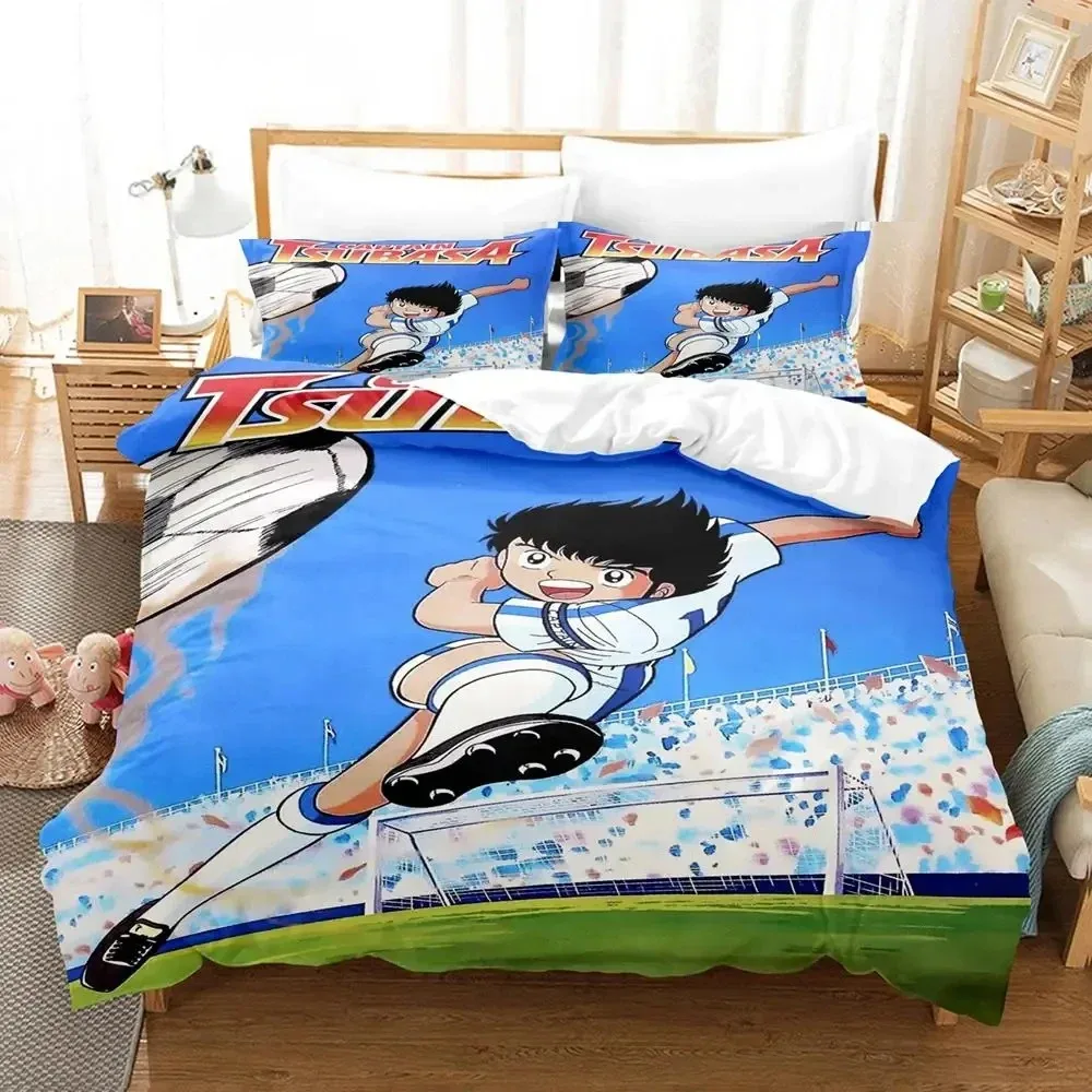 

Anime Captain Tsubasa Bedding Set For Bedroom Soft Modern Bedspreads Comefortable Kids Duvet Cover Quilt Cover And Pillowcase