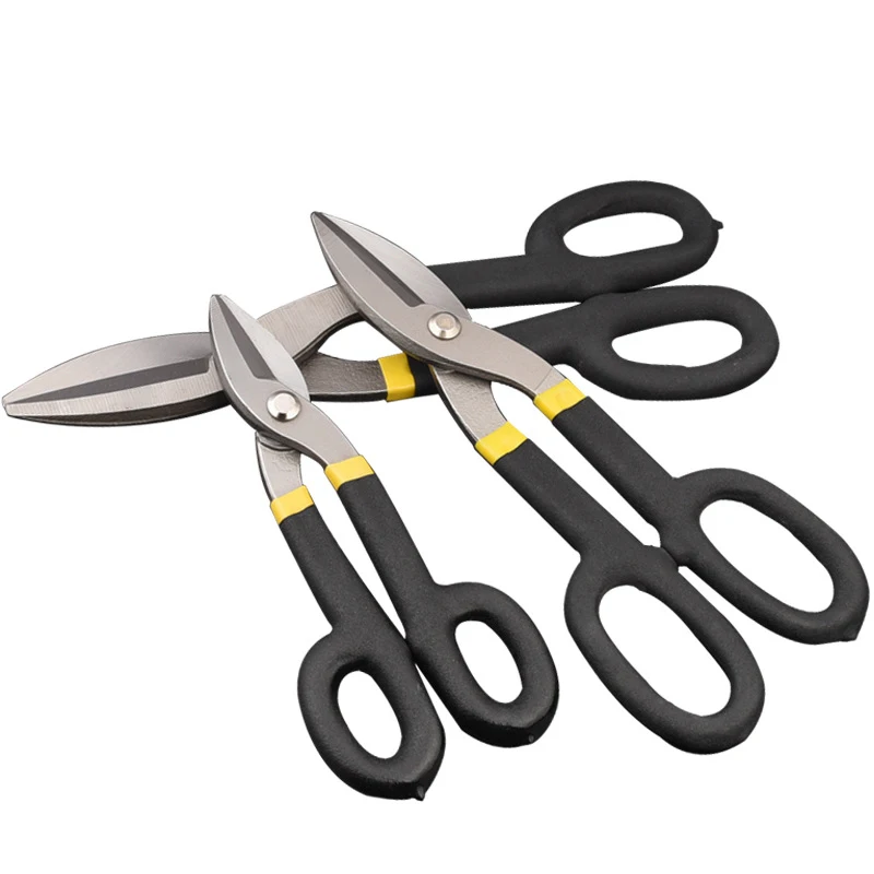 

8/10/12 in Industrial Grade Tin Scissors Aviation Shears Tin Snips for Cutting Metal Wire Keel Aluminum Sheet Cutters Hand Tools