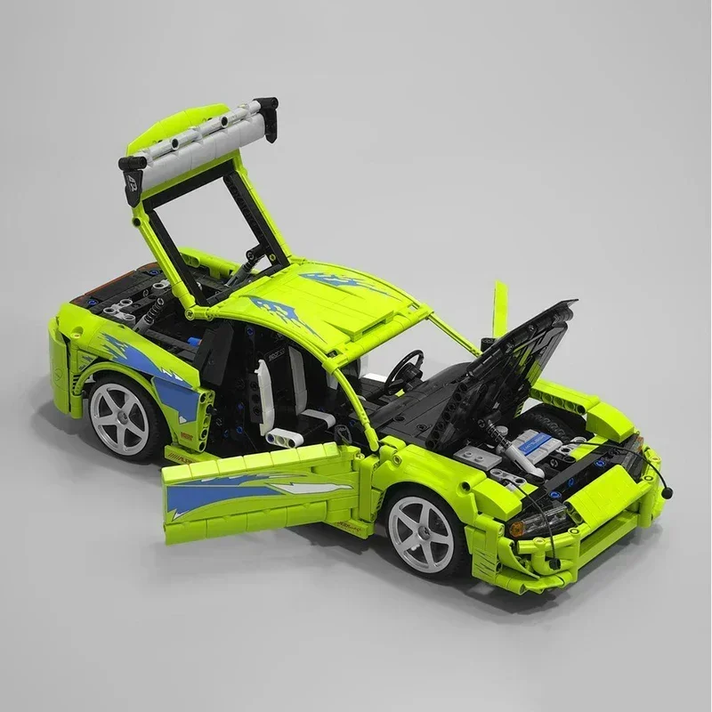 Campeão filme carro modelo moc tijolos de construção eclipse 1:12 famoso filme rápido modelo tecnologia diy blocos modulares montagem