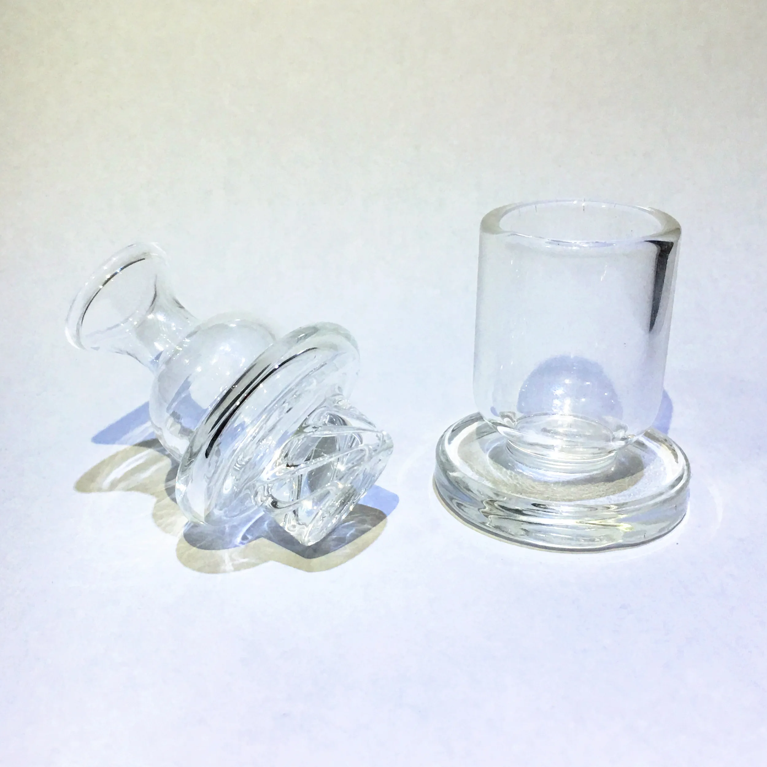 Mini Glass Holder Container Set for Swap Cotton Q-tips Pearl Balls with Cap