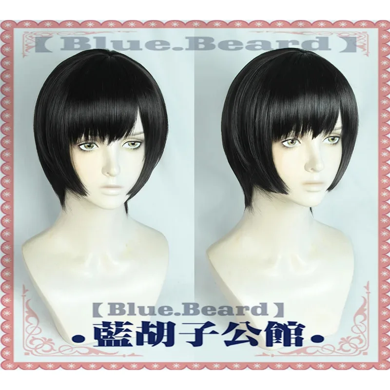 Anime APH Axis Powers Hetalia Honda Kiku Cosplay Wig Short Black Heat Resistant Synthetic Hair Party Wig