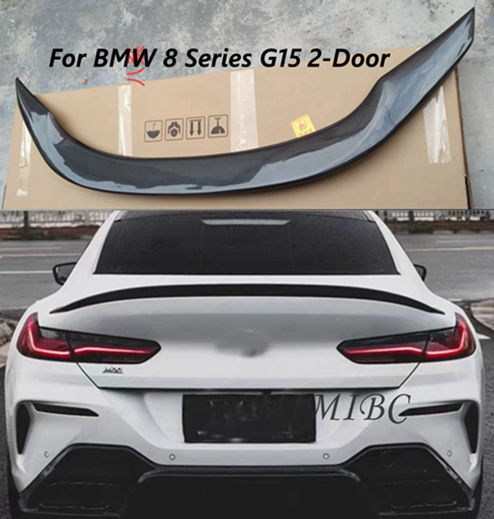 

For BMW 8 Series G15 2-Door FRP Real carbon fiber Forged carbon Rear Trunk Spoiler Lid Car Rear Trunk 2019-2023