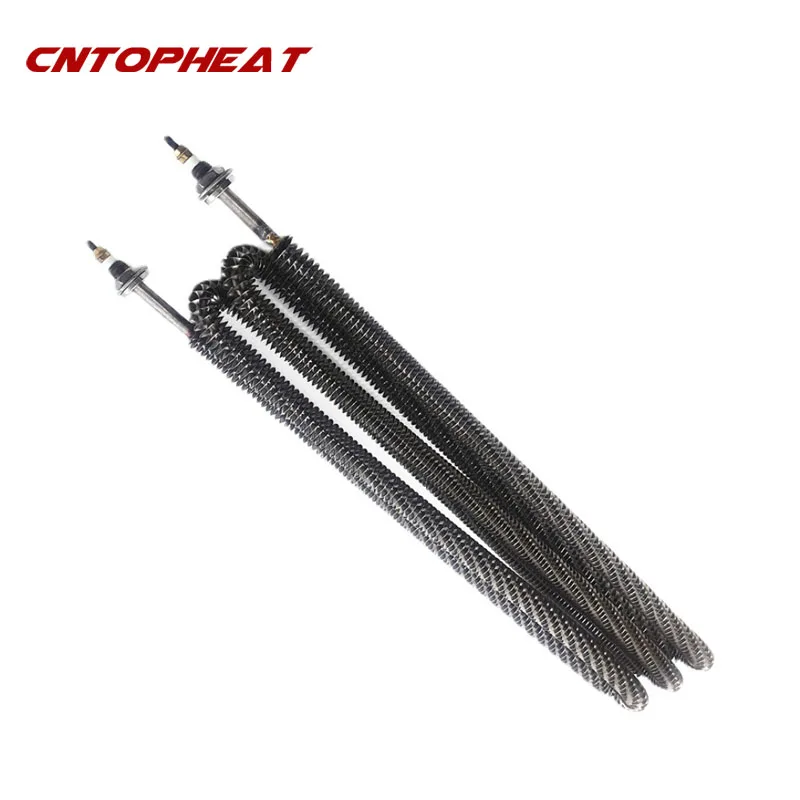 220V 4000W Fin Heater Round Type Stainless Steel Hot Air Heater Electric Spiral Heating Resistance With M12 Thread