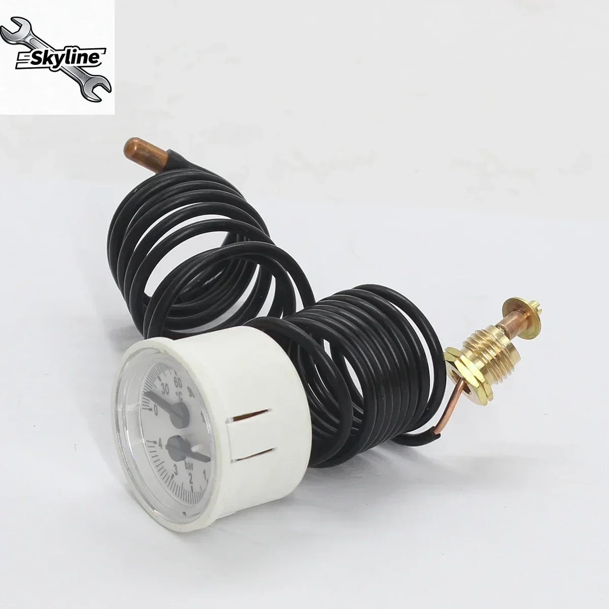 Capillary Manometer Boiler Pressure Gauge Wall Mounted Furnace Water Pressure Gauge Replacement