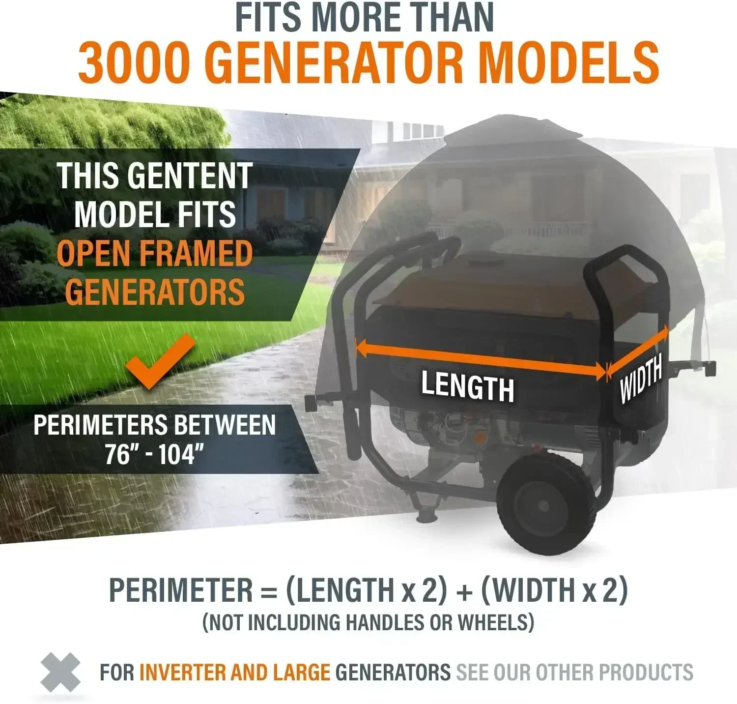[Free Shipping, New Arrival!]Generator Running Cover - Universal Kit (Standard, Tan) - for Open Frame Generators