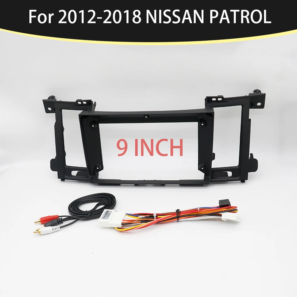 

Автомобильные аксессуары, 9-дюймовая автомобильная рама, адаптер для фасции, Android-радио, аудиоприборная панель для NISSAN PATROL 2012-2018 гг.