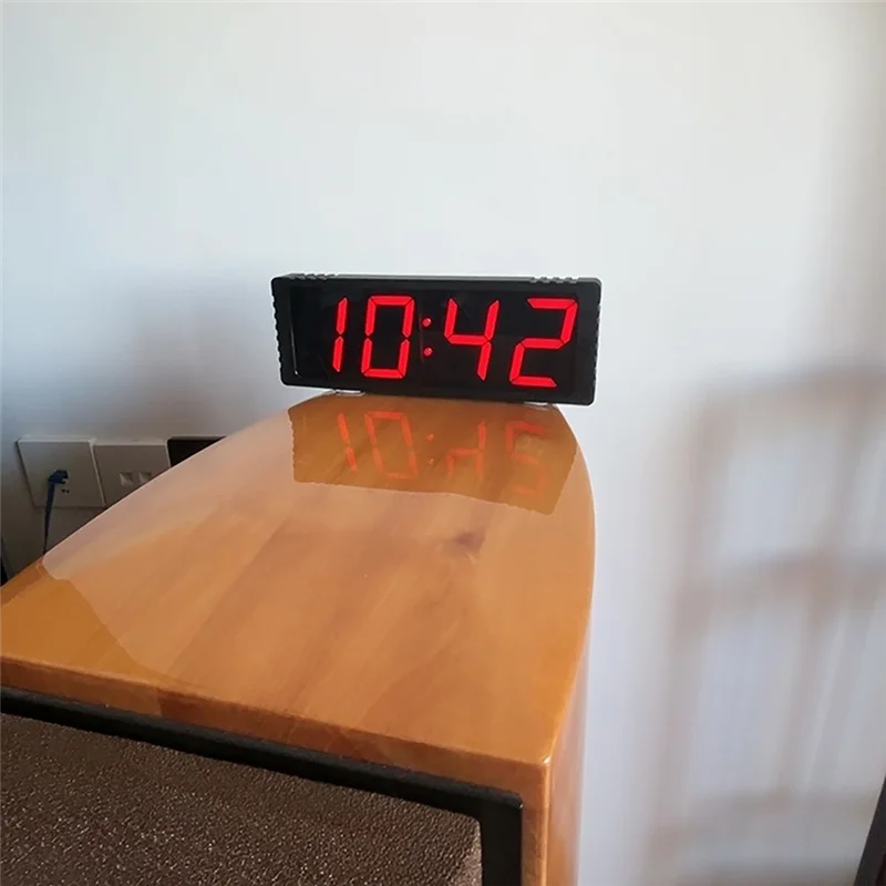 -BOFF GPS Satellite Synchronization 2.3-Inch LED Clock Auto Timing Calibration Alarm Clock USB Type-C 5V Power Adjustable Bright