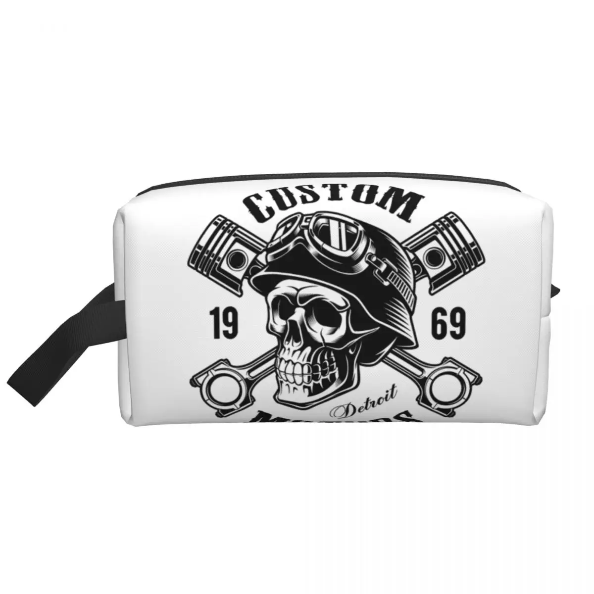 Travel Rockabilly Skull Biker Toiletry Bag Kawaii Makeup Cosmetic Organizer Women Beauty Storage Dopp Kit Case