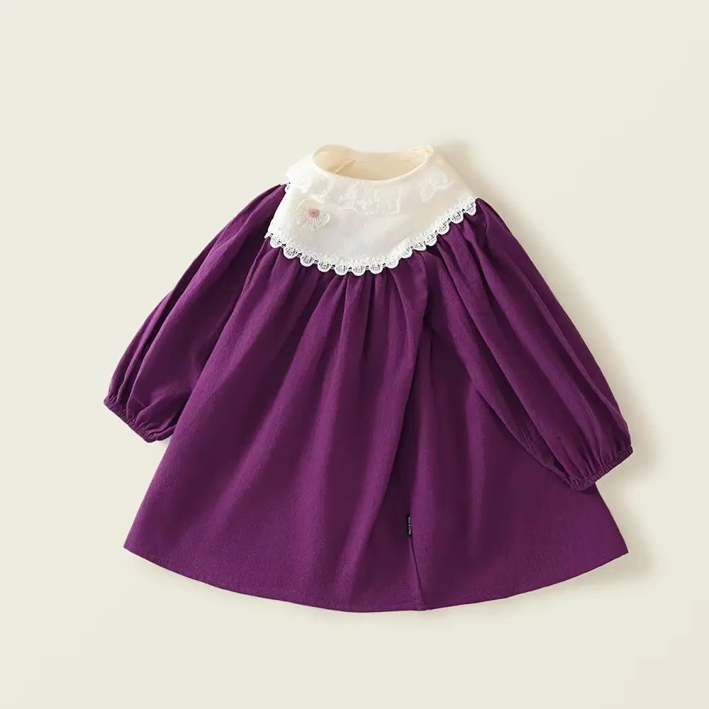 Kids' Dresses 2025 Spring Clothing Korean Long Sleeve Children'S Casual Dress Elegant Girl Princess Dress 2-7 Year Girls Costume