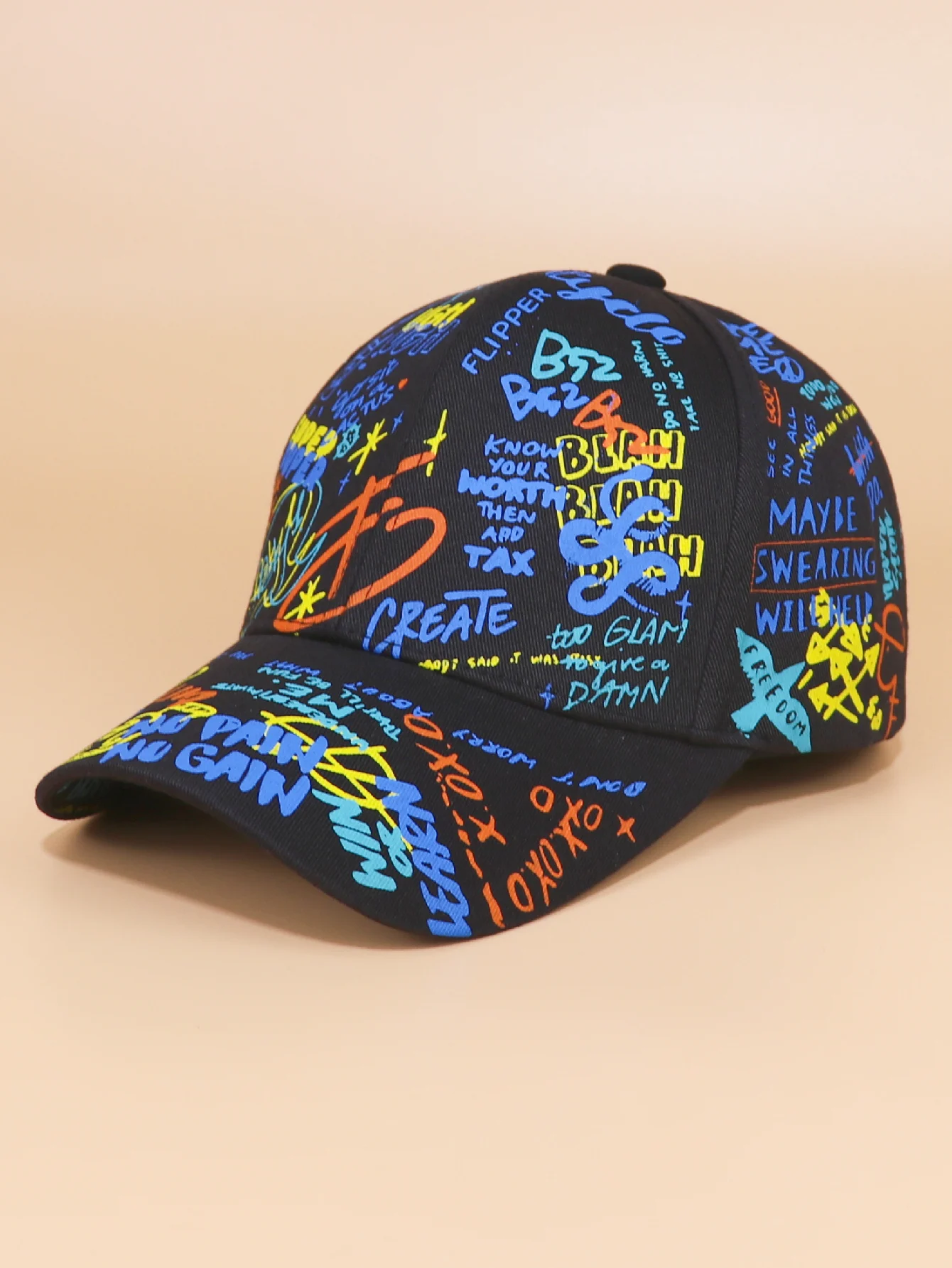 Stylish graffiti baseball caps outdoor cap truckers men and women can wear personalized sun hats