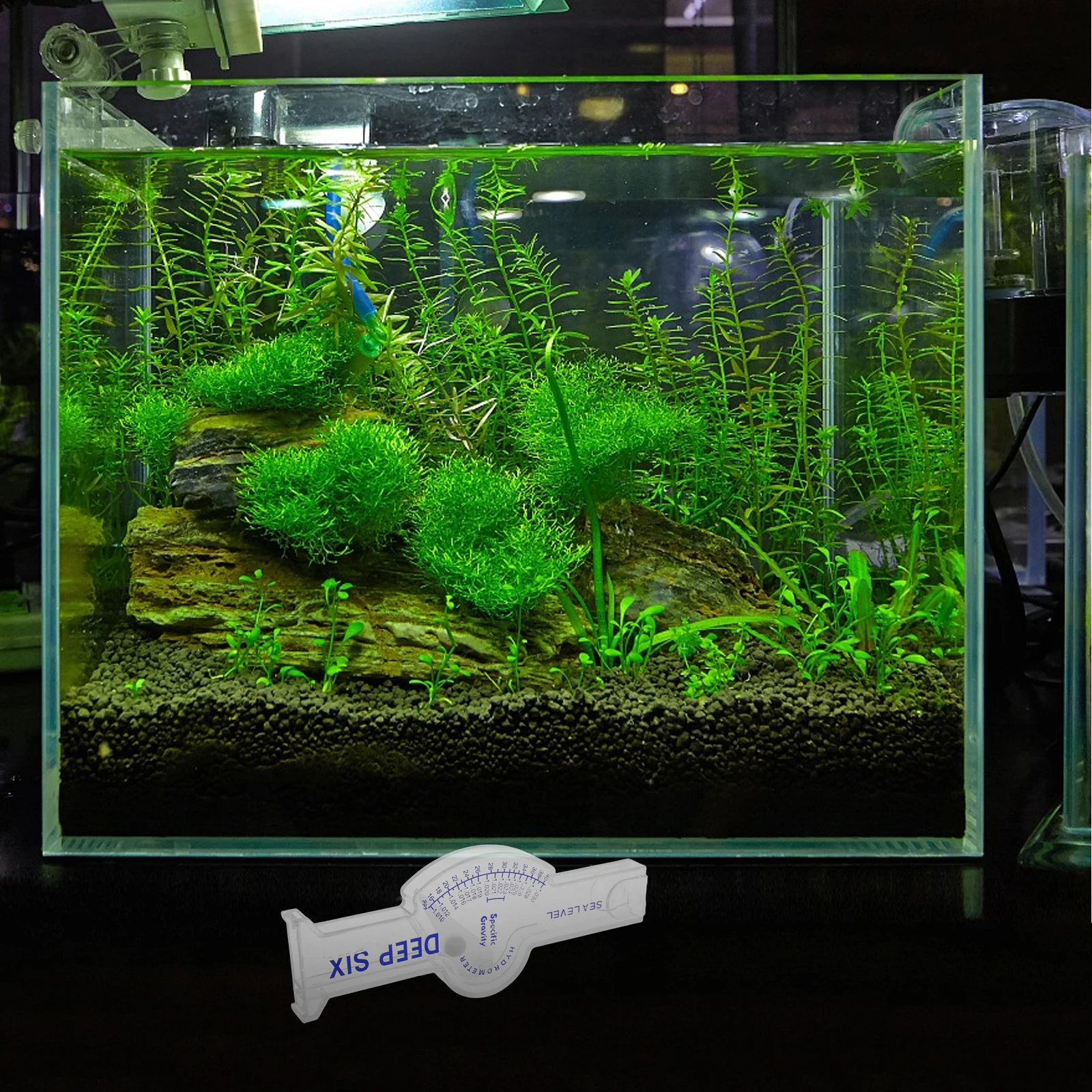 

6 Inches Automatic Hydrometer Meter Salt Water Gravimeter Fish Tank Pond Aquarium Rectangle Type Specific Gravity