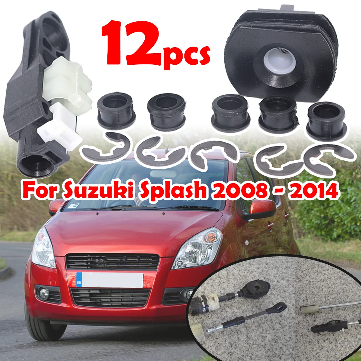 

12 шт., рычаг переключения передач, концевой разъем адаптера, втулка для Suzuki Splash 2008 2009 2010 2011-2014