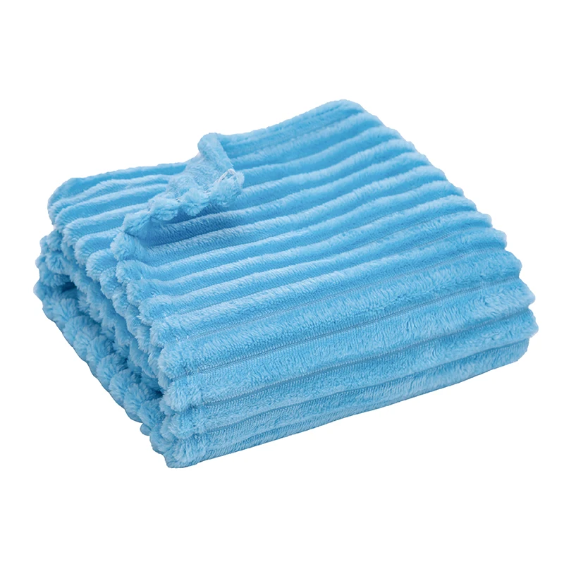 Soft Sky Blue Air Conditioner Blanket, Flannel Blanket, for Nap Bedroom Living Room Office Sofa Cover 70 X100cm