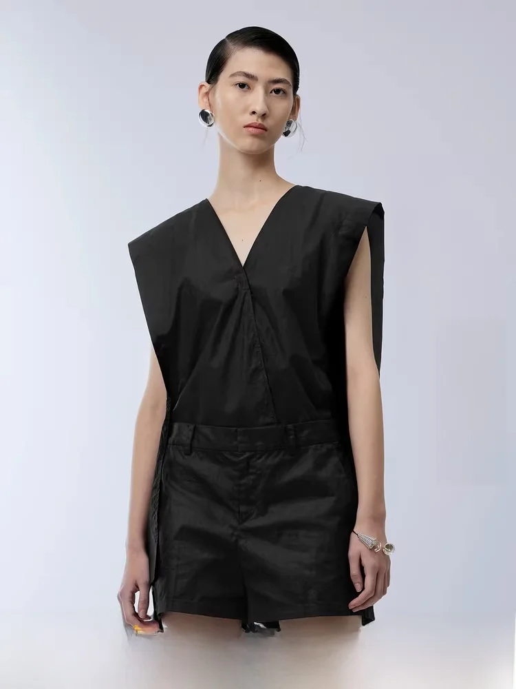 

JNBY Весна Лето Тонкий ор Све V-Ne Rer с орками Женский повседневный удобный дышащий цельный костюм для поездок на работу...