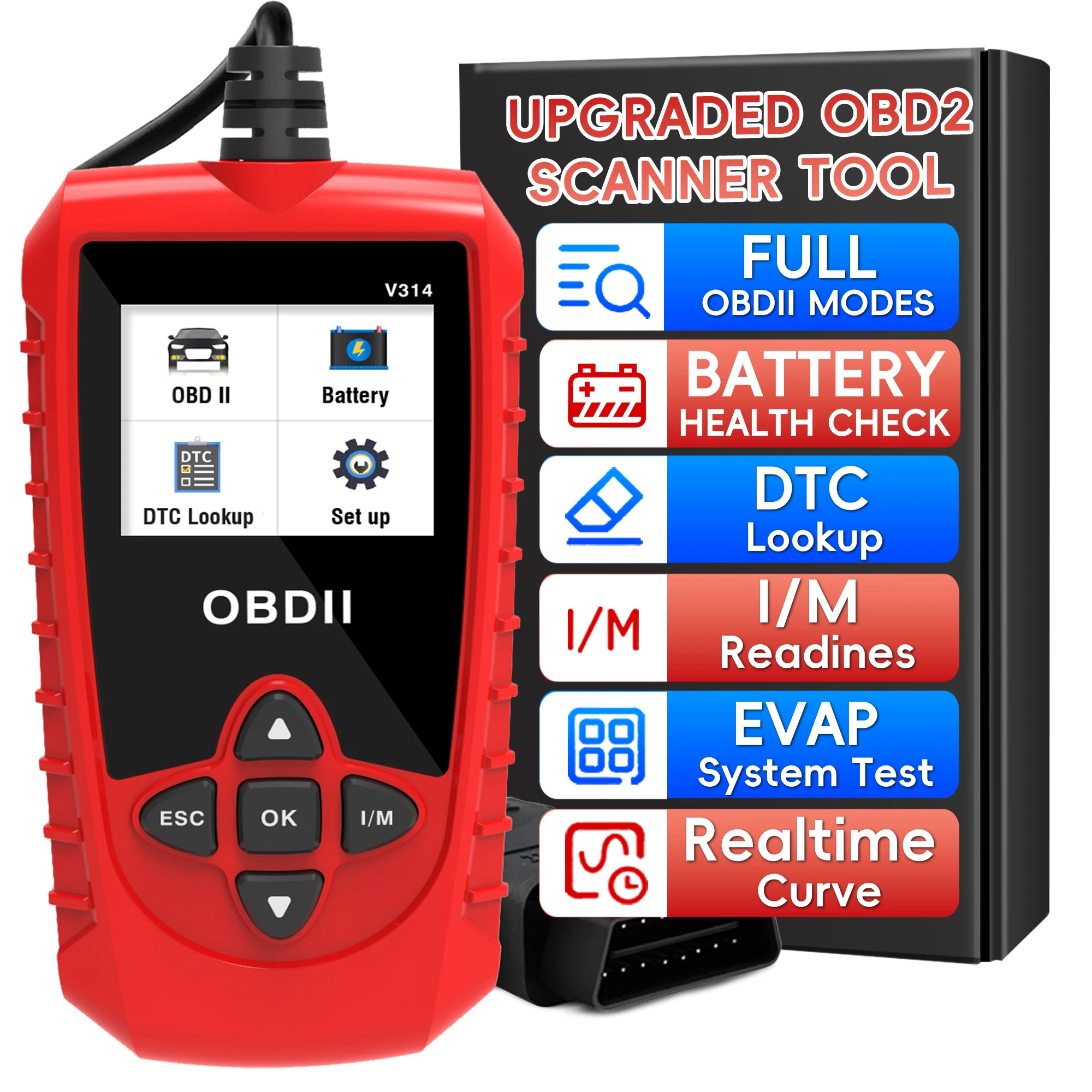 Automotive Diagnostic Scan Tester Tools Kit Color Screen Car OBD2 Scanner Auto Check Car Engine Clear Fault Code Reader