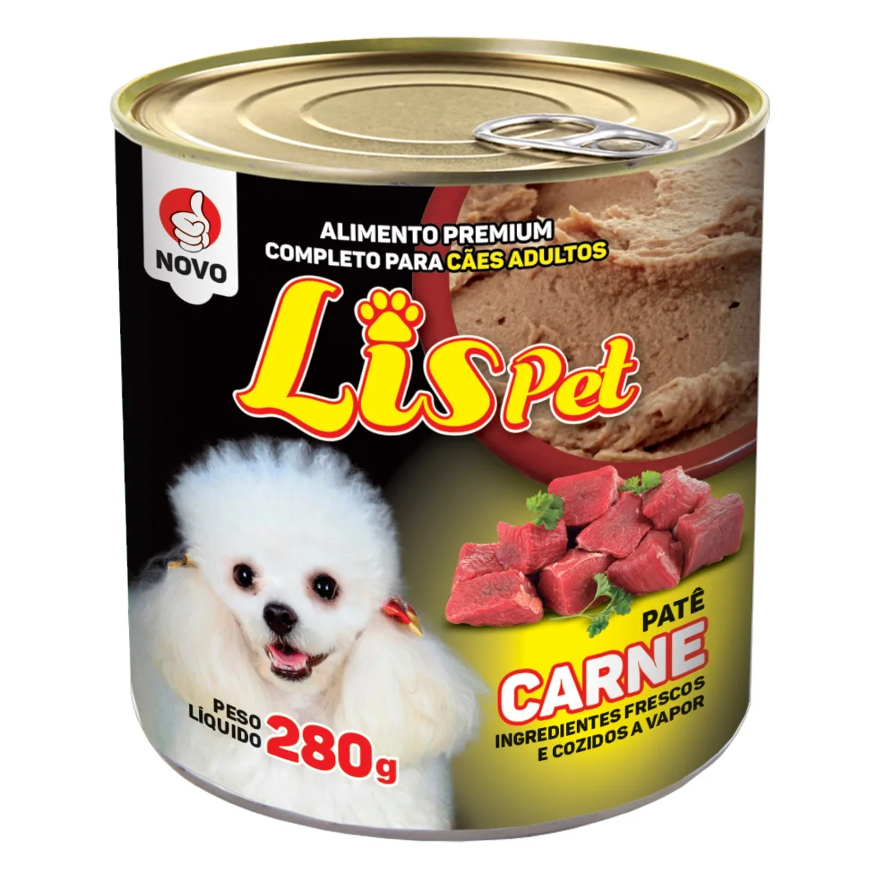 12 UNID-Complete Food/Wet Feed/Pate for Adult Dogs-LISPET-Meat Flavor-280G