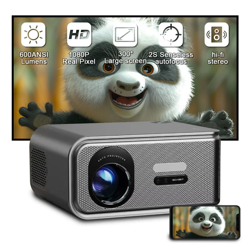 650  Lumen Portable Projector  Smart Home Video Led Android Projector