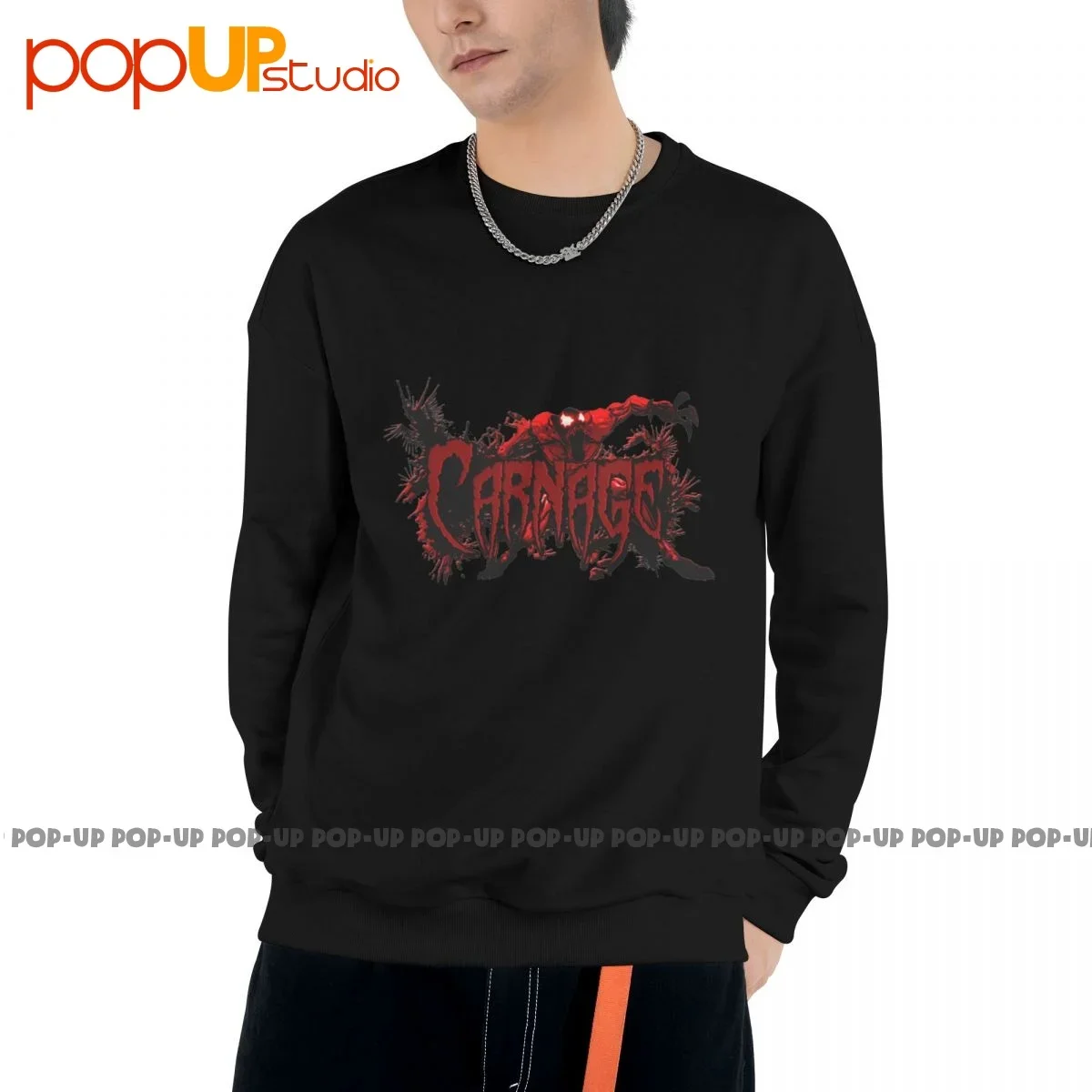 Symbiote Carnage Rage Comic Book Super Villain Sweatshirt Pullover Shirts Rare Unisex Splicing Best Seller