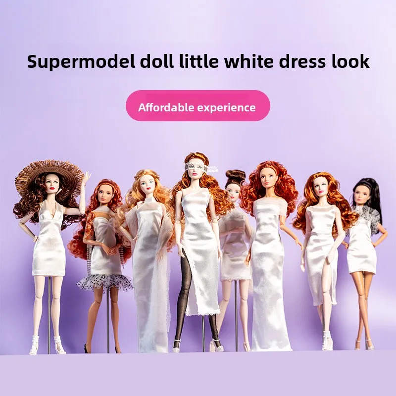 

Xianxian Doll Clothes Suit 1/6 Anime BJD Supermodel Doll Clothes Accessories Little White Skirt Style Girls DIY Toys Collector