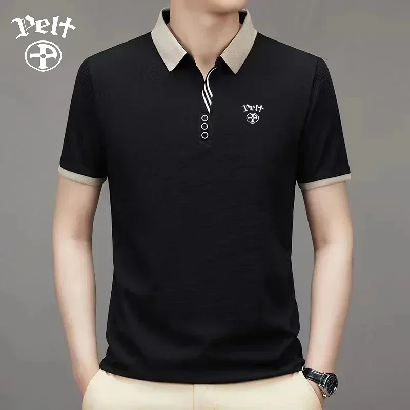 

Men's Golf Short sleeved POLO Business Casual Pelf Fashion Polo Summer Popular T-shirt Golf Men's Polo Top