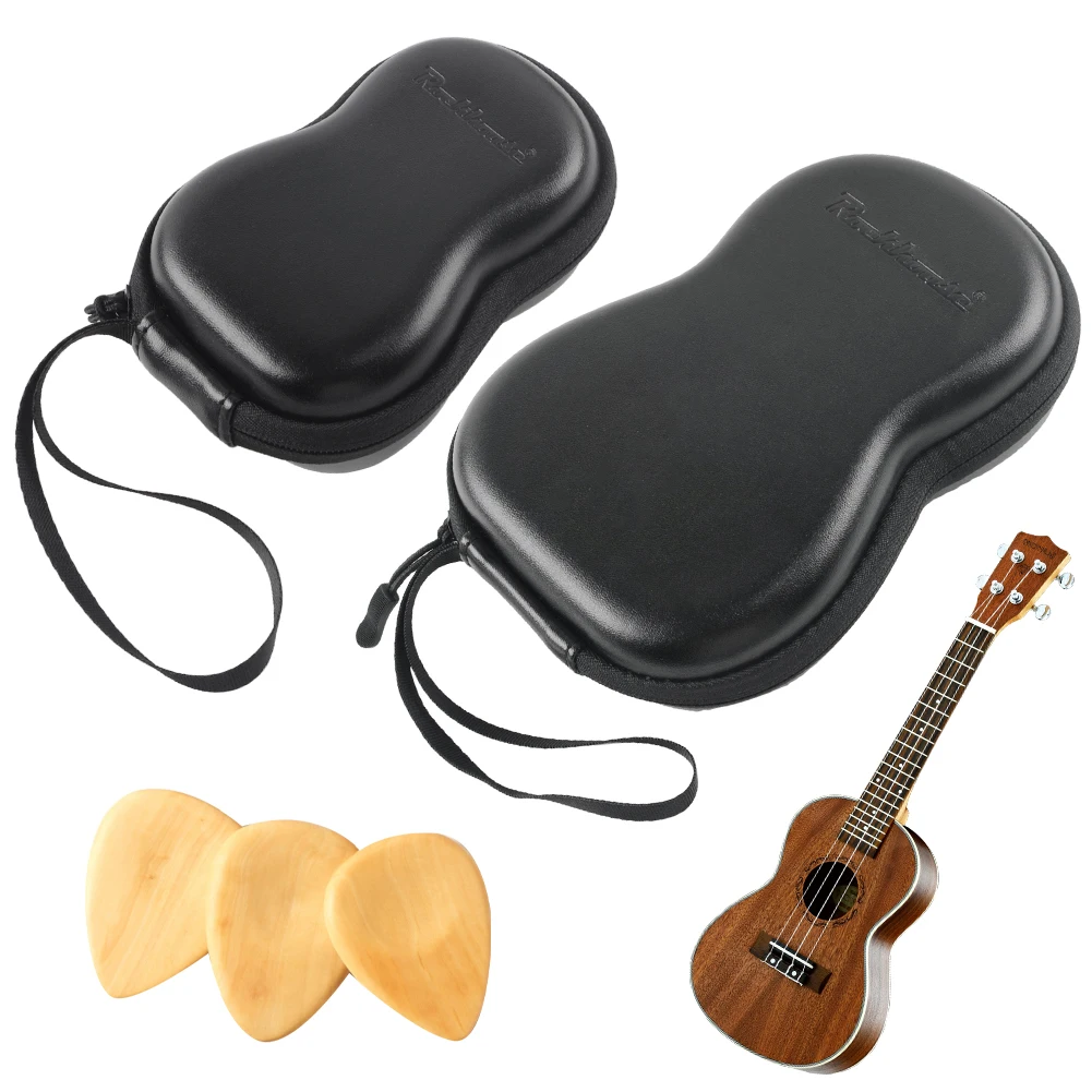 Guitar Pick Storage Bag with Mesh Pocket Guitar Pick Box PU Leather Portable Guitar Picks Pouch for Acoustic Electric Guitar