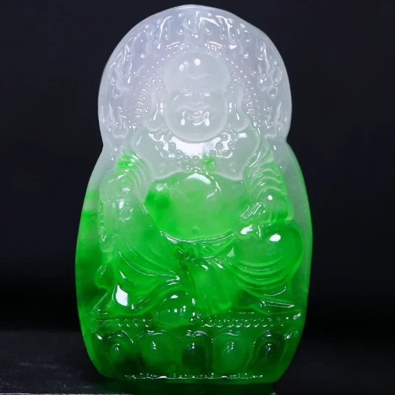 

High Ice Carved Maitreya Buddha Exquisite Jewelry Necklace Neck Jewelry