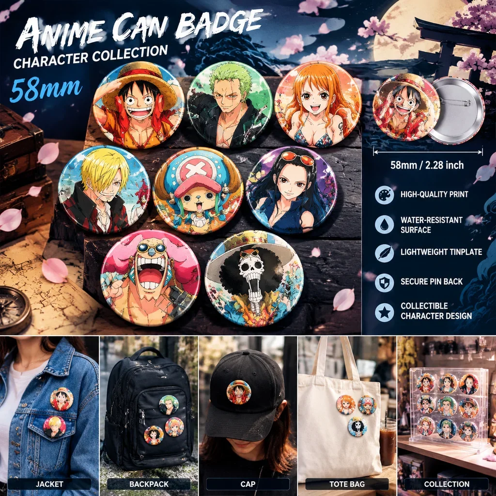 One Piece Anime Badge Brooch Pin Luffy Zoro Chopper Sanji Monkey D Luffy Roronoa Zoro Tony Tony Chopper Vinsmoke Sanji Gift