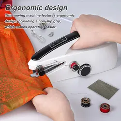 Hot! 1PC Mini Sewing Machine Handheld Mending Machine Plastic 2 Speed Single Thread Stitching Electric Sewing Tools Dropshipping