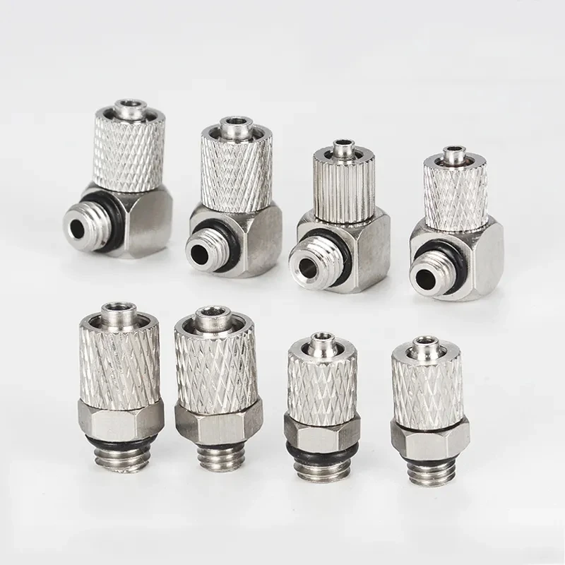 5Pcs Male Thread M3 M4 M5 M6 Air Tube 3mm 4mm 6mm OD Mini Pneumatic Pipe Connector Screw Through Quick Fitting Fast Twist Joint