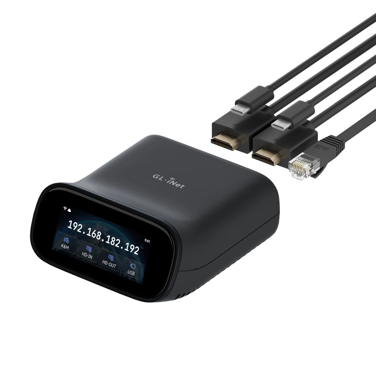 GL.iNet Comet Pro (GL-RM10) Remote KVM Wi-Fi 6 4K@30Hz Passthrough Touchscreen 32GB eMMC Remote Access Disaster Recovery