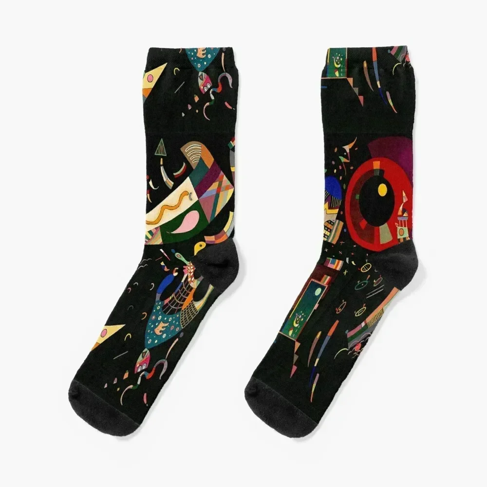 

Wassily kandinsky Whimsical Painting | "Around the Circle" - "Autour du cercle" Socks summer custom sports Woman Socks Men's