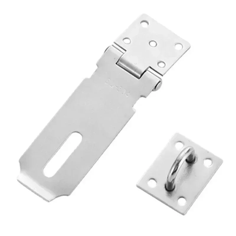 Anti Theft Hasp Staple Shed Latch Stainless Steel Door Lock Padlock Clasp Household Burglar-proof Hardware for Wood Door Cabinet