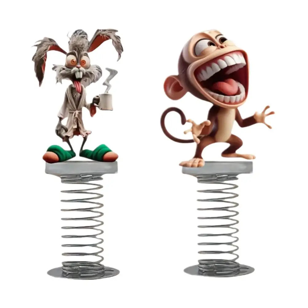 Funny 2D Acrylic Monkey Figurines Car Dashboard Decorations, Cool Bicycle Car Rearview Mirror & Interior Accessories Ornaments