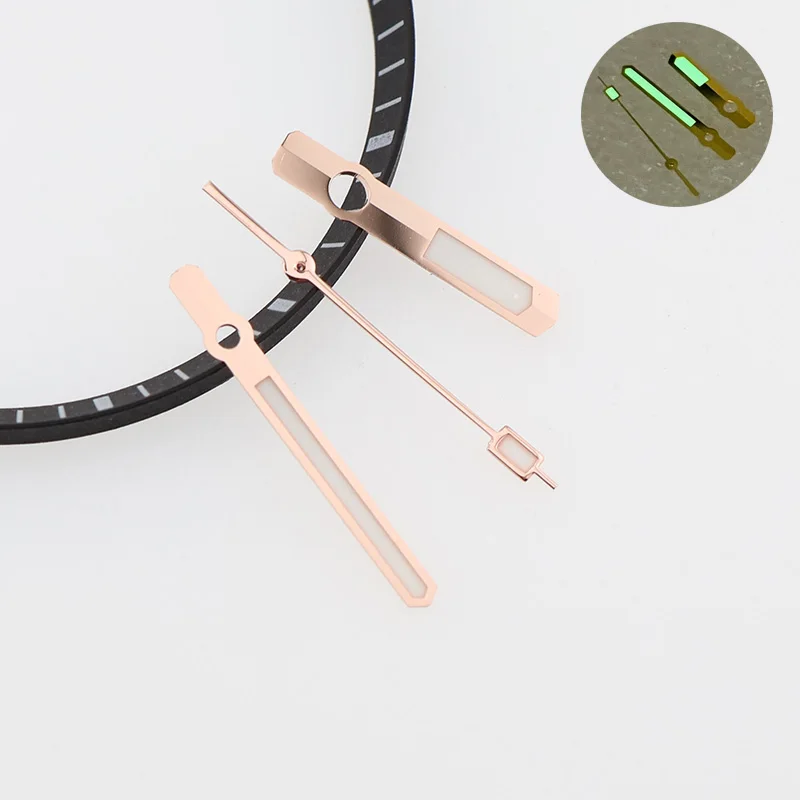 

62Mas Silver Gold Rose Aiguille NH35 Hands Diver Needles C3 Lumen Pointer for Seiko Watches Replacement Part