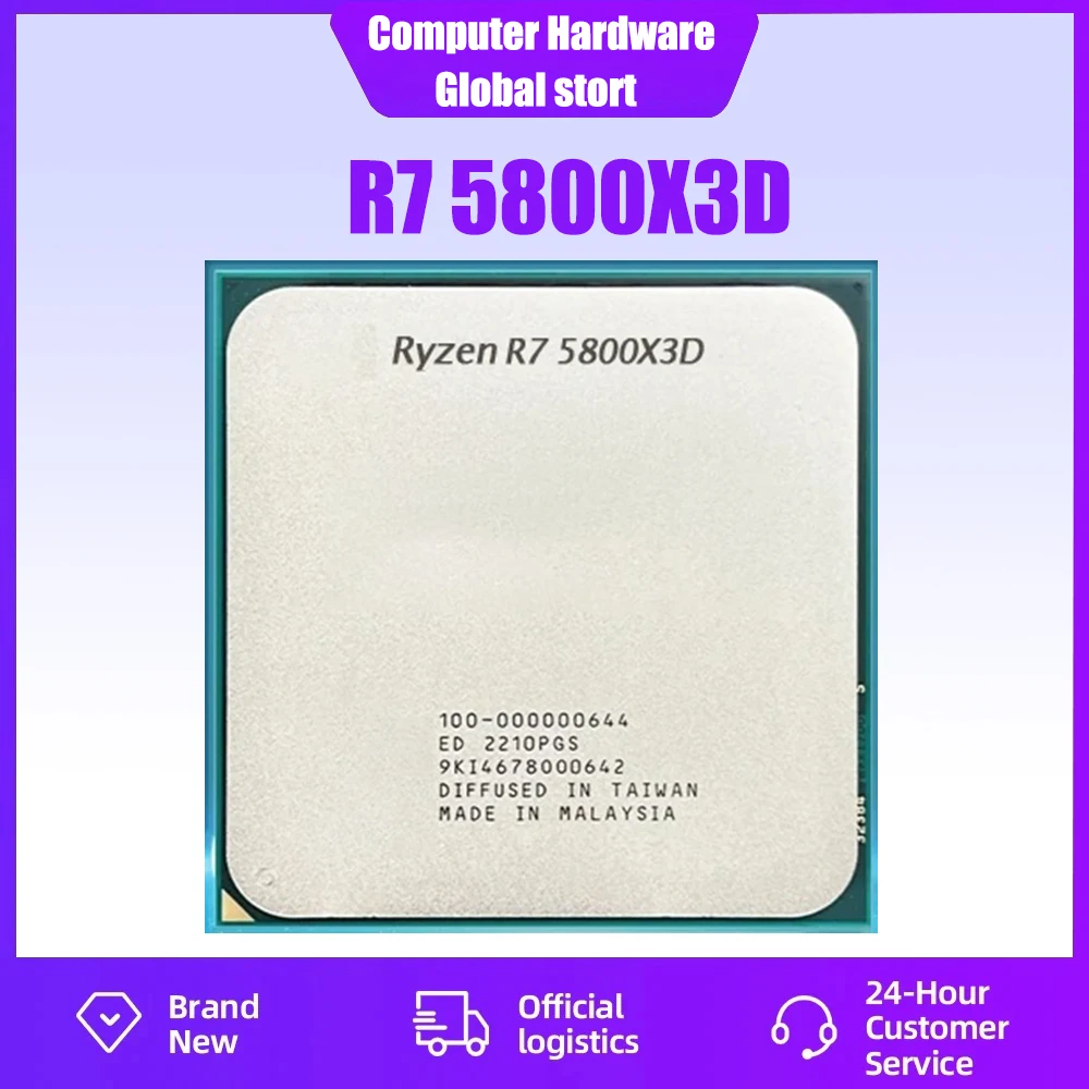 

Ryzen 7 5800X3D R7 5800X3D 3,4 ГГц 8-ядерный 16-поточный процессор 7NM L3=96M 100- 000000651 Розетка АМ4