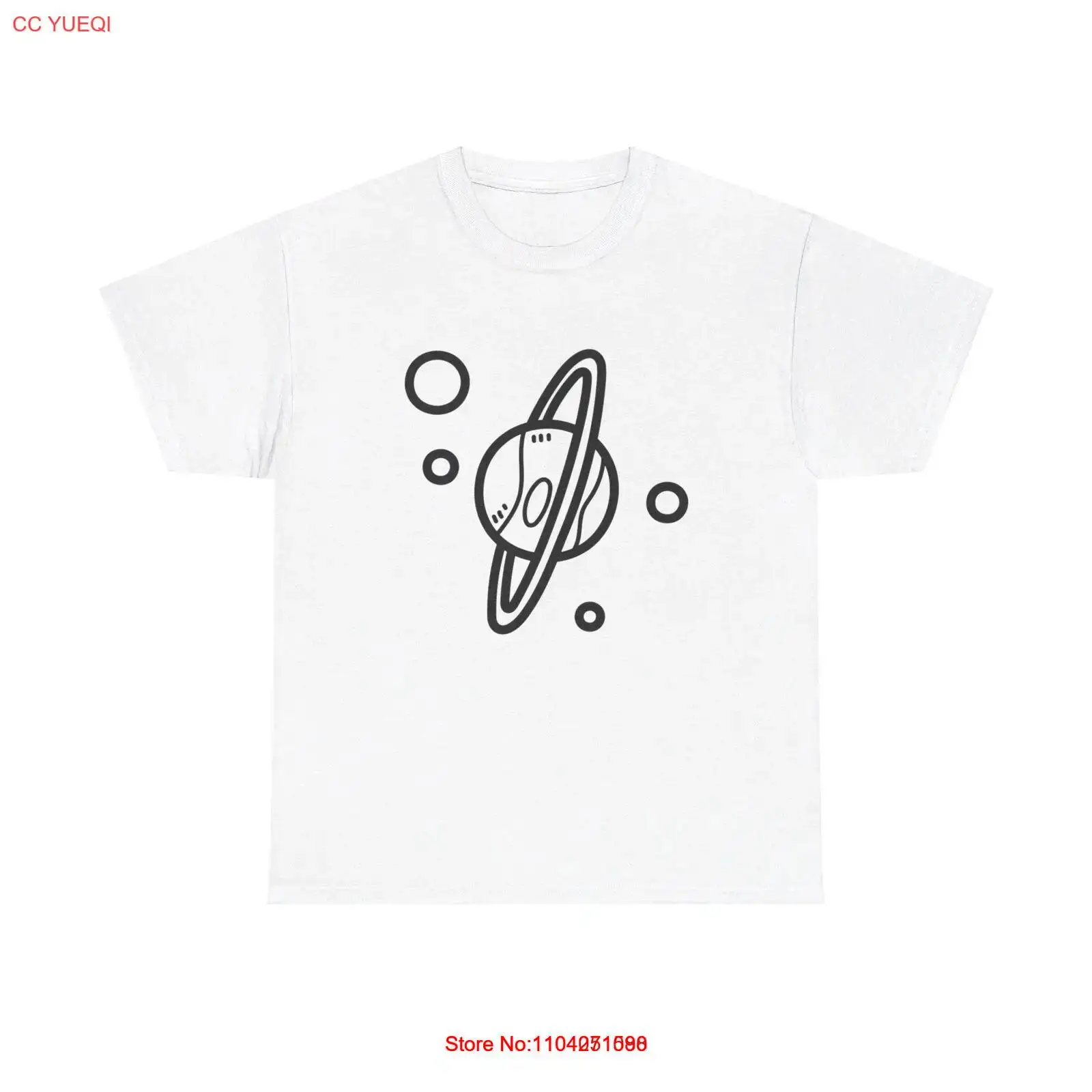 Space Planet Graphic T-Shirt - cute minimal astronomy space cosmic uranus saturn